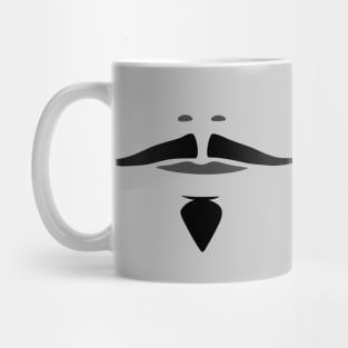 Gray and Black D'Artagnan Musketeer Mustache and Goatee Mug